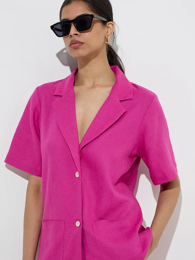 Wardrobe Magenta Solid Jacket