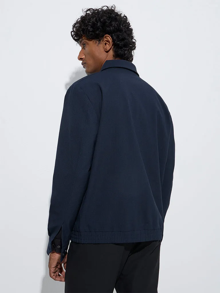 WES Formals Navy Slim-Fit Jacket