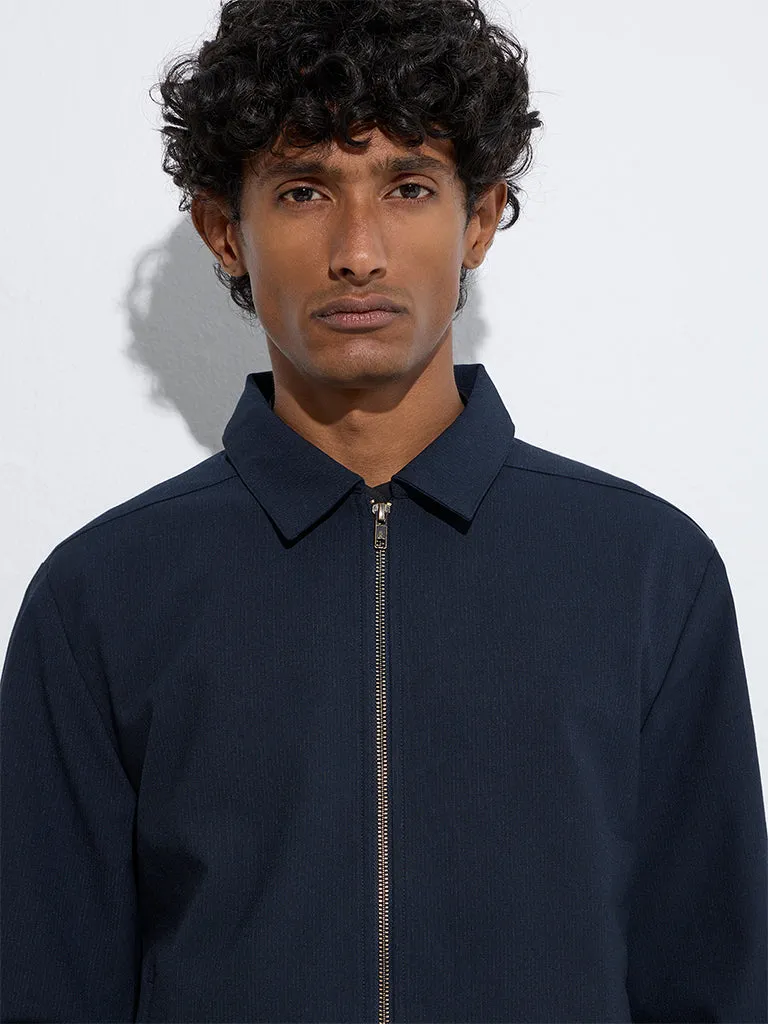 WES Formals Navy Slim-Fit Jacket