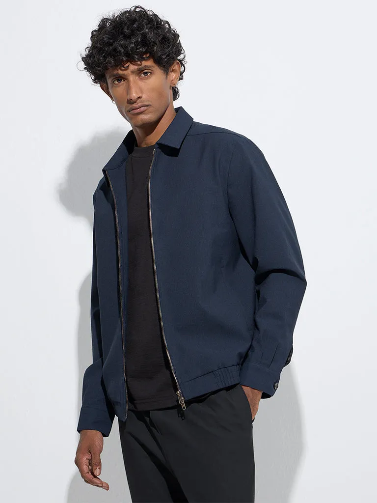 WES Formals Navy Slim-Fit Jacket