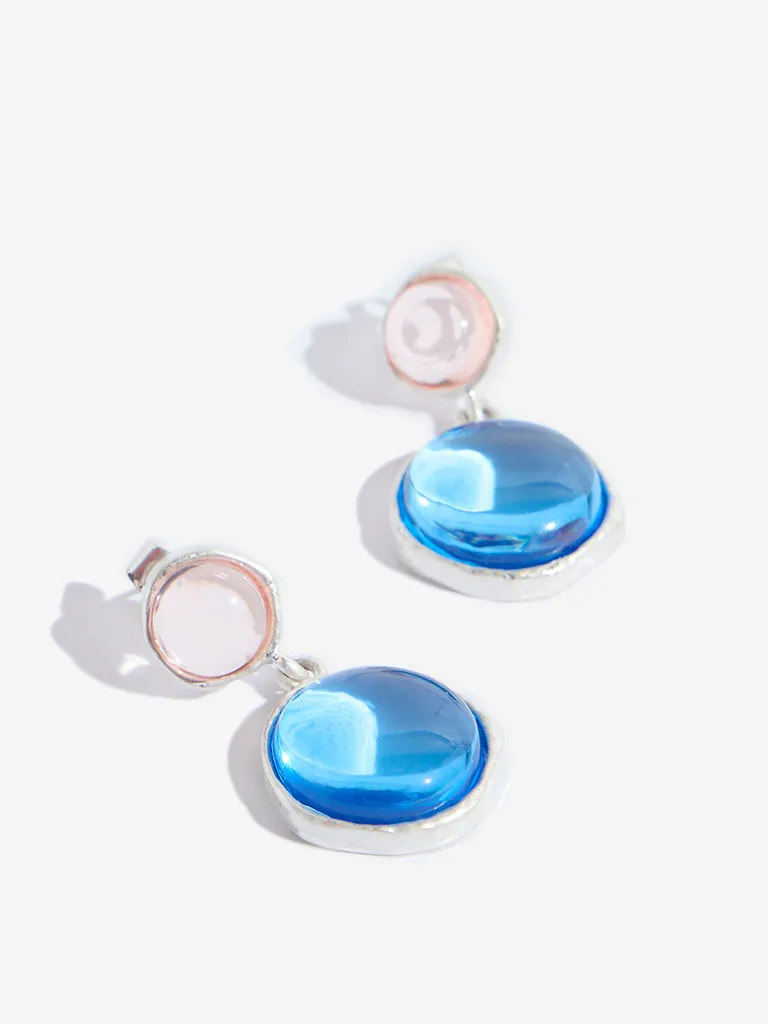 Westside Accessories Blue Stone Dangler Earrings