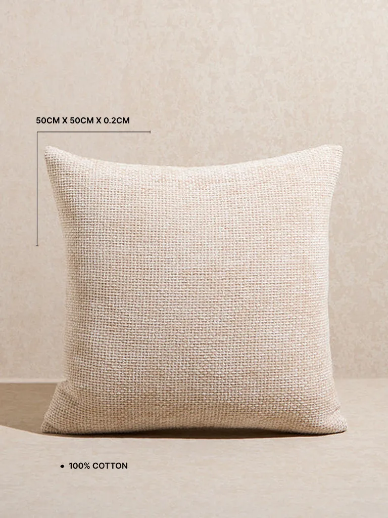 Westside Home Beige Chenille Cushion Cover