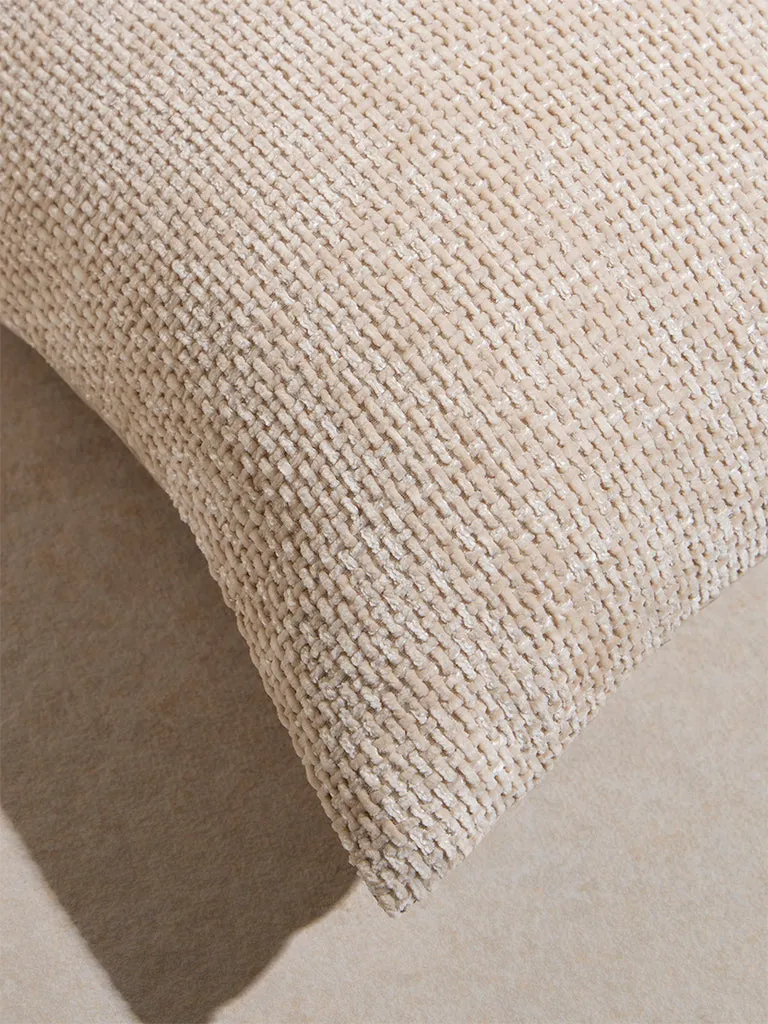 Westside Home Beige Chenille Cushion Cover