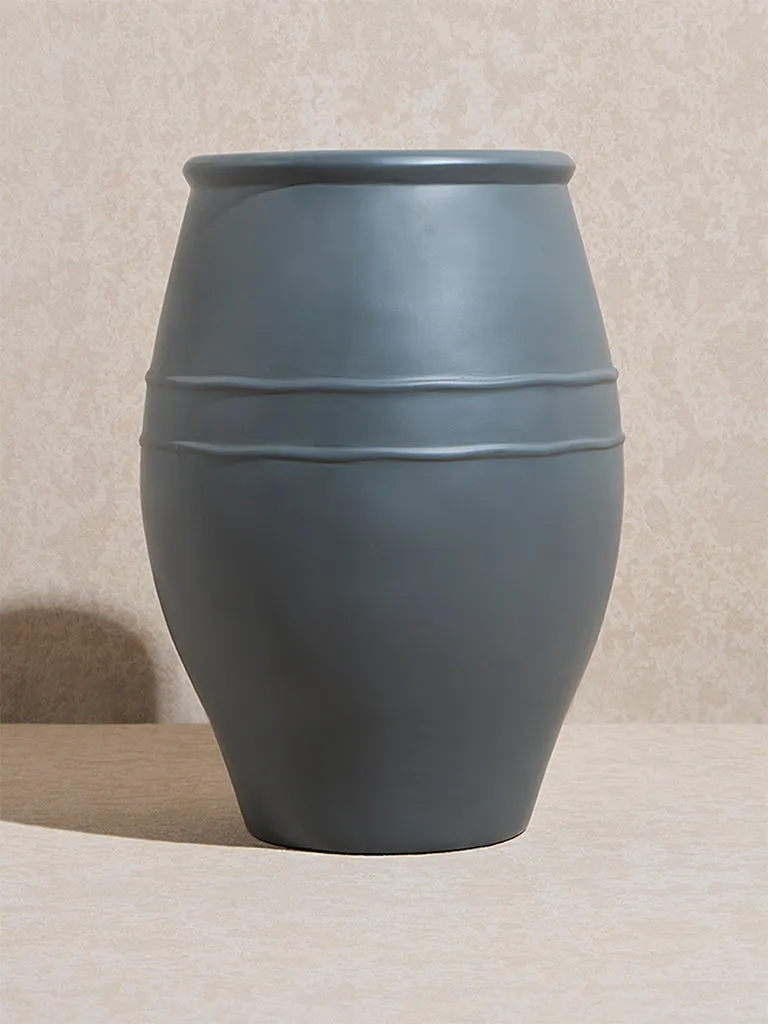 Westside Home Dark Grey Ring Planter