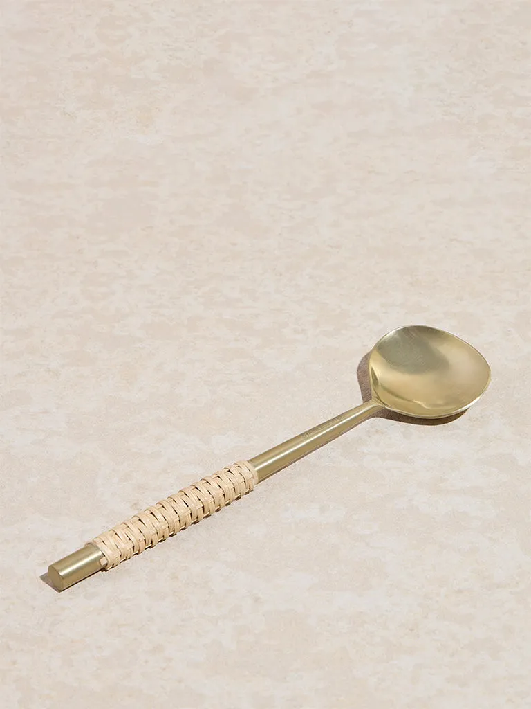 Westside Home Dull Gold Serving Spoon - Small