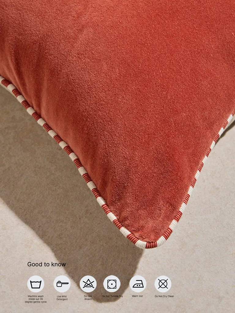 Westside Home Rust Velveteen Cushion Cover