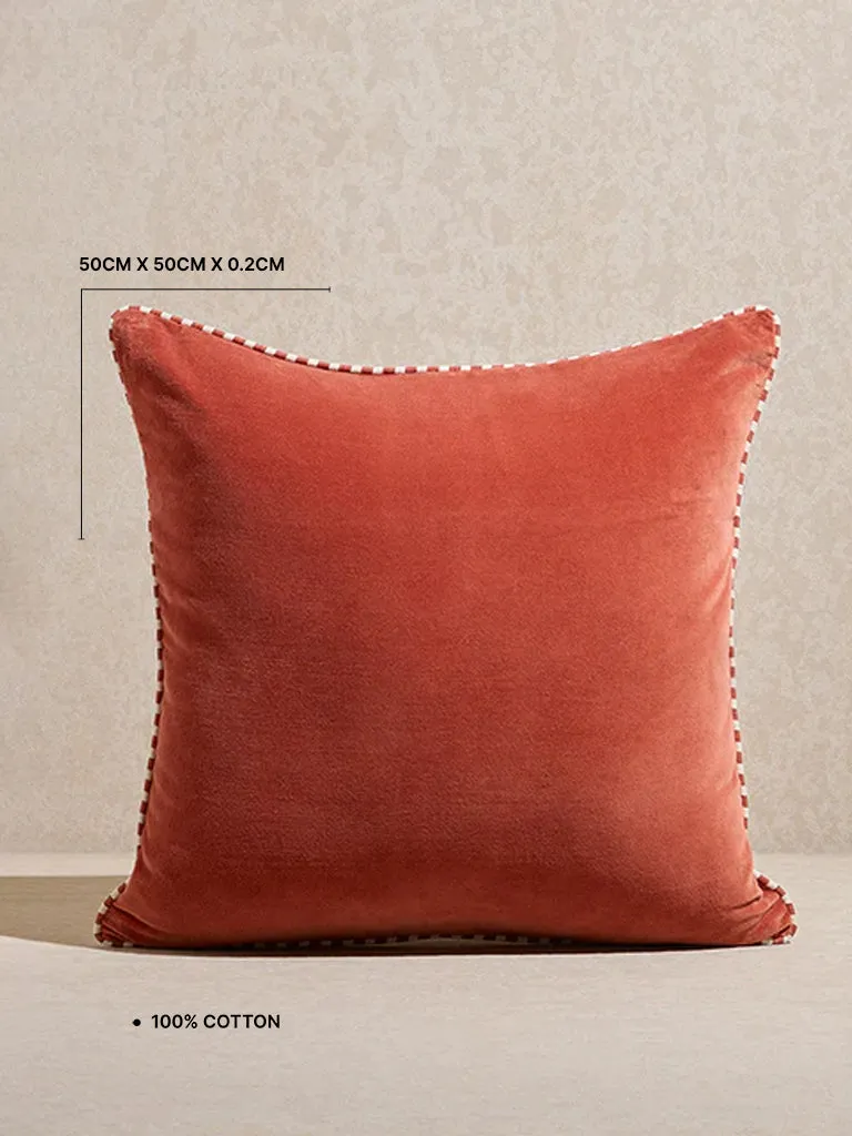 Westside Home Rust Velveteen Cushion Cover