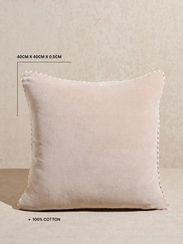 Westside Home Taupe Velveteen Cushion Cover