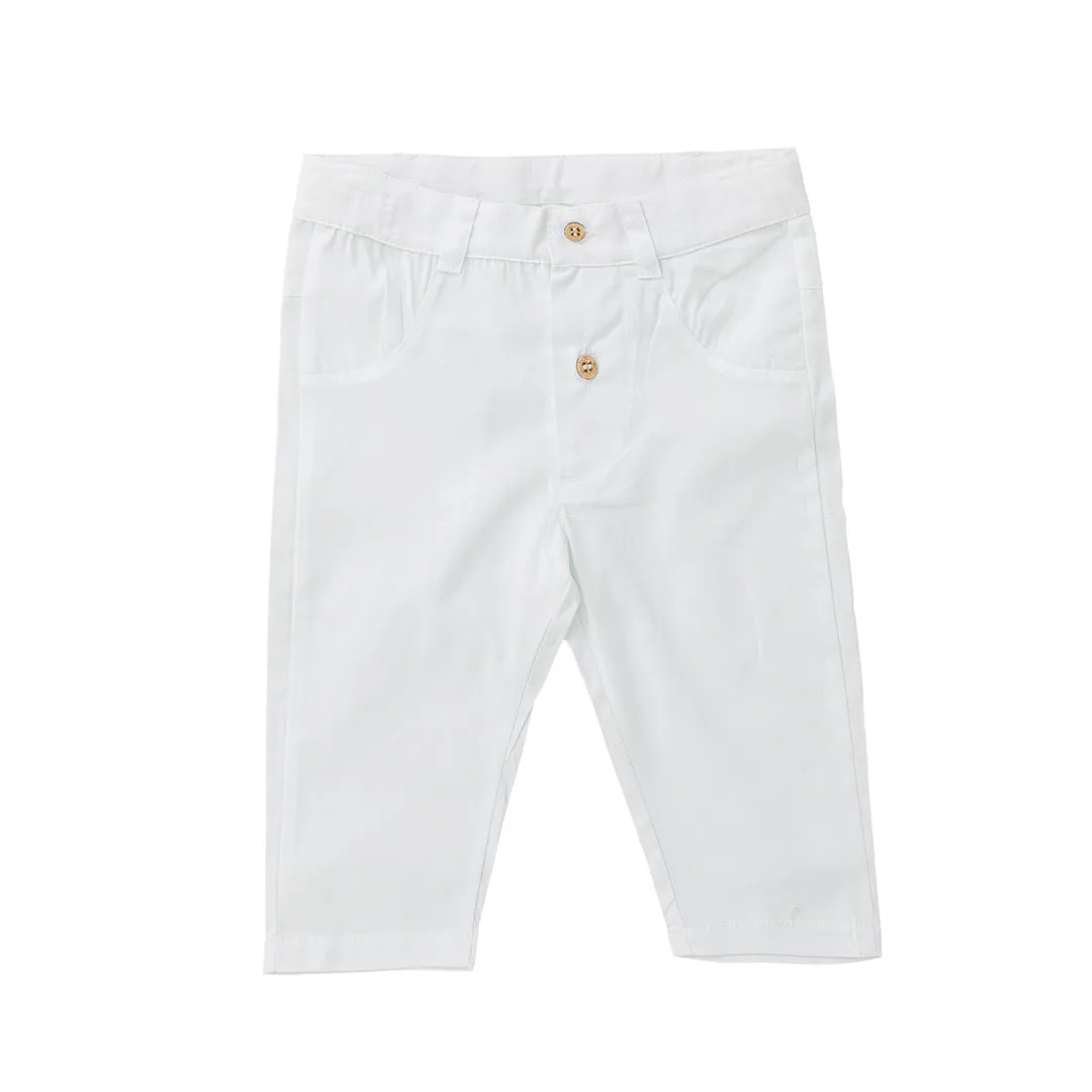 White 3pc Cool Dude Striped Outfit