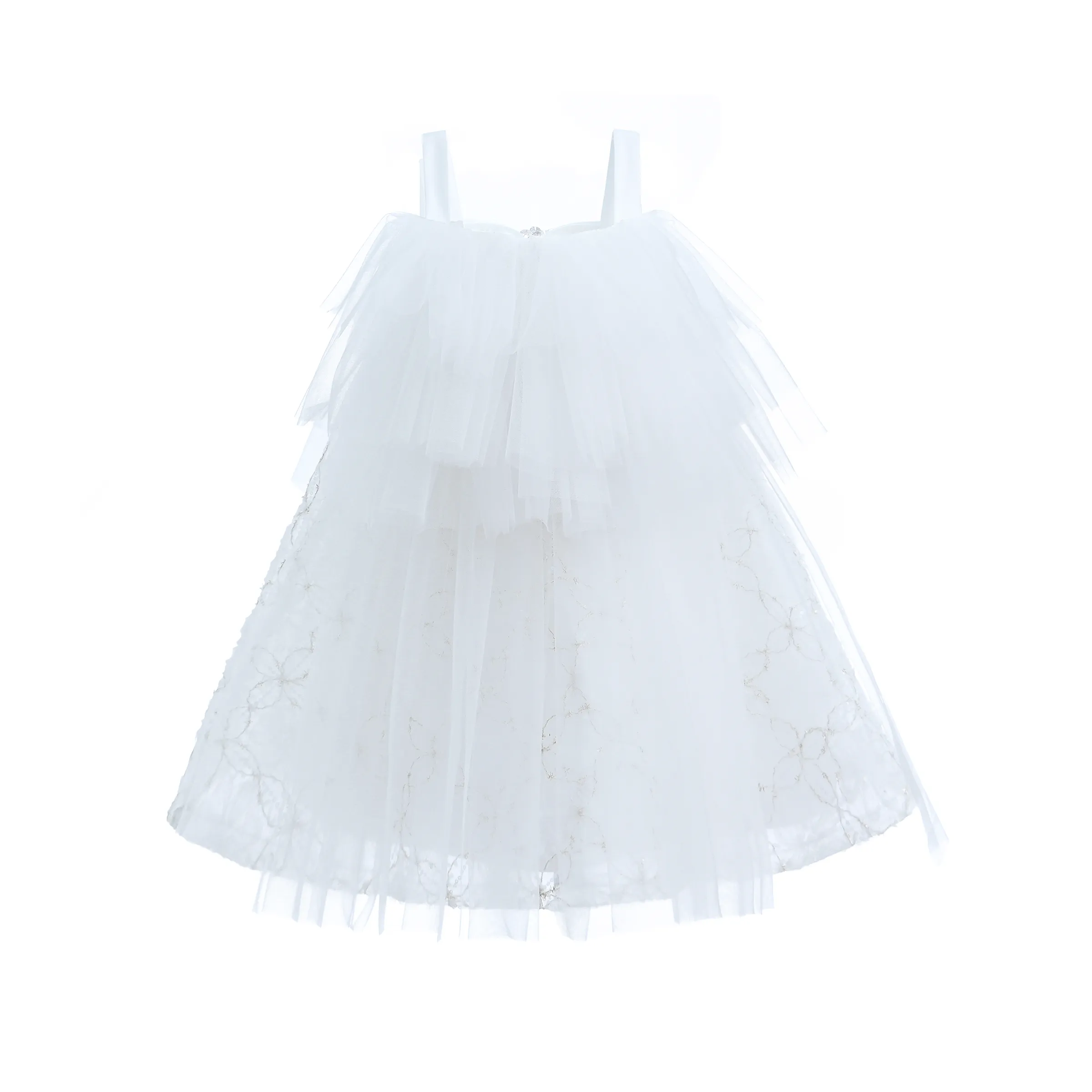 White Floral Bow Cadiz Dress