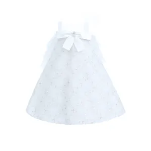 White Floral Bow Cadiz Dress