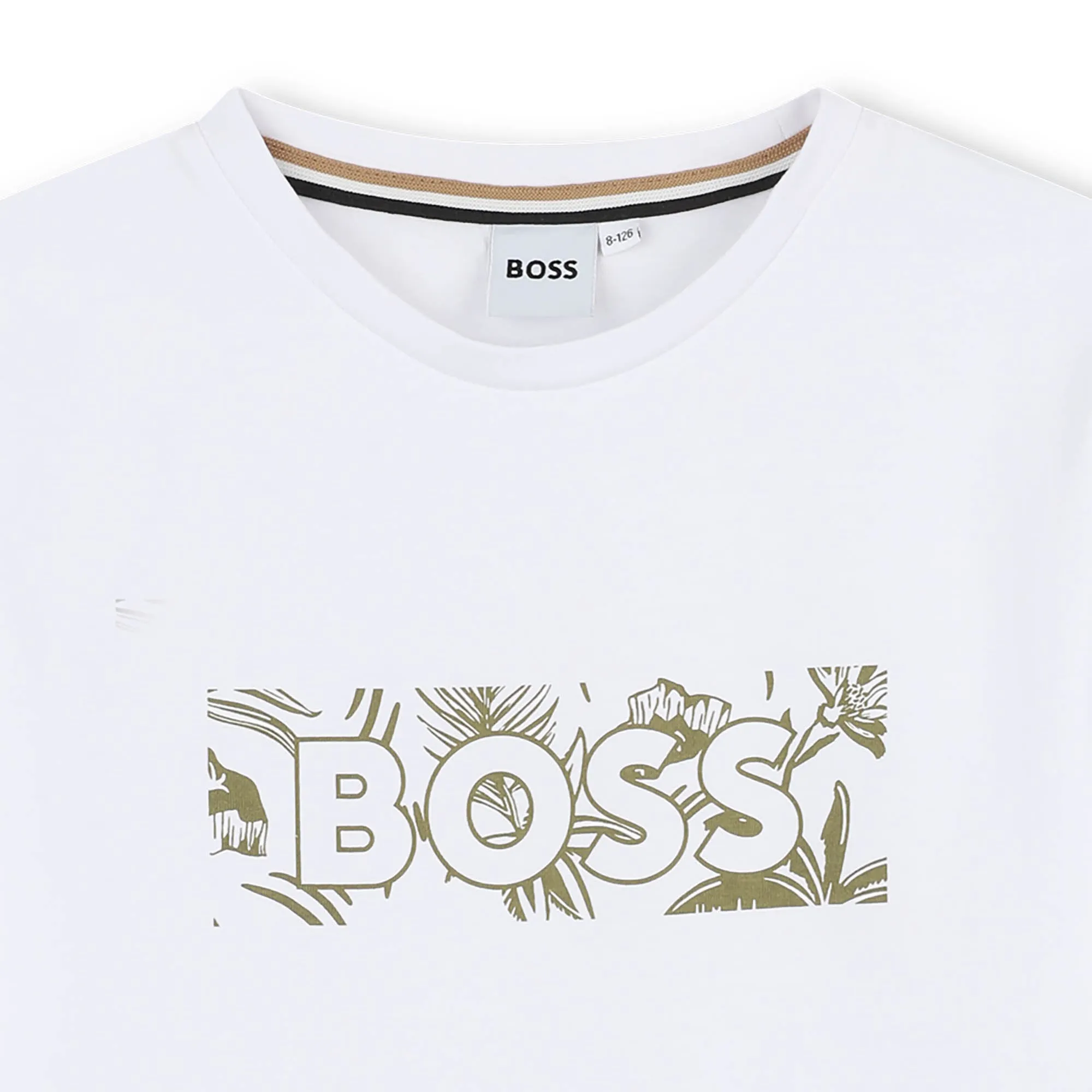 White Green Leaf Logo T-Shirt