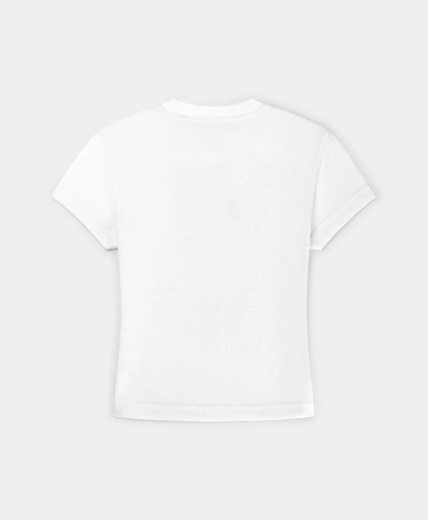 White Sticker Cap Sleeve T-Shirt