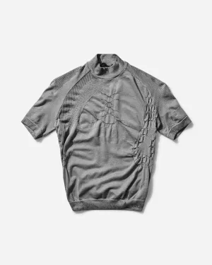 Women's 3D Knit Crop T-Shirt Grey Black