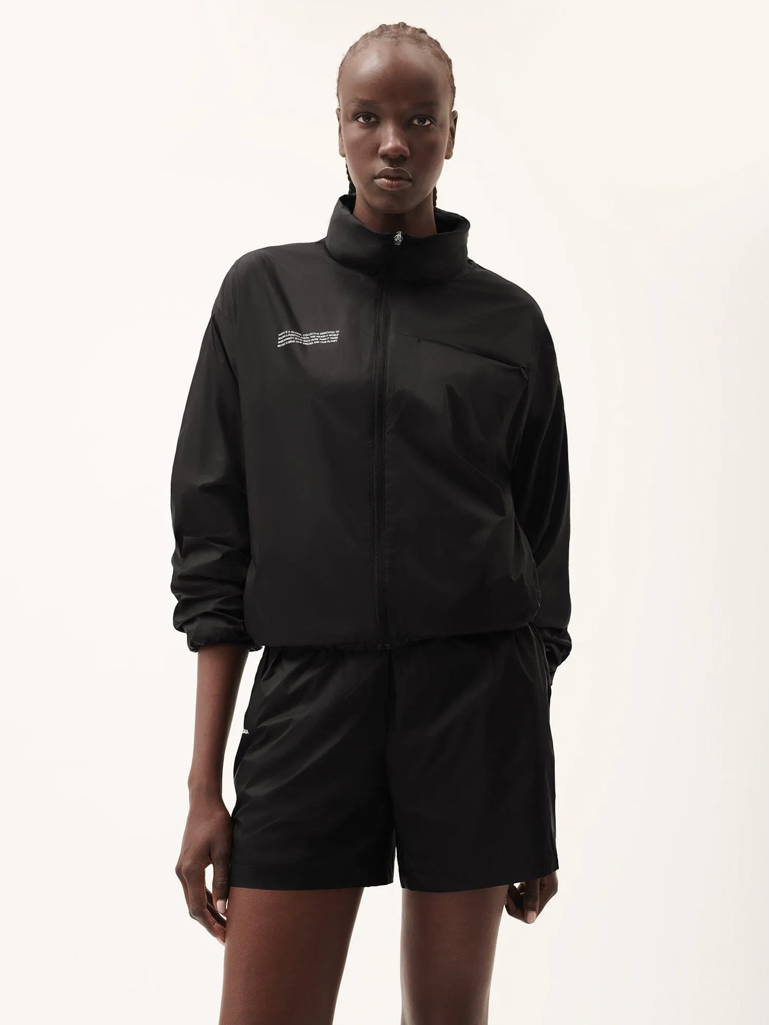 Womens DNA Recycled Nylon Packable Jacket—black