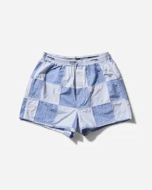 Women's HommeGirls Patchwork Boxer Shorts Azurine