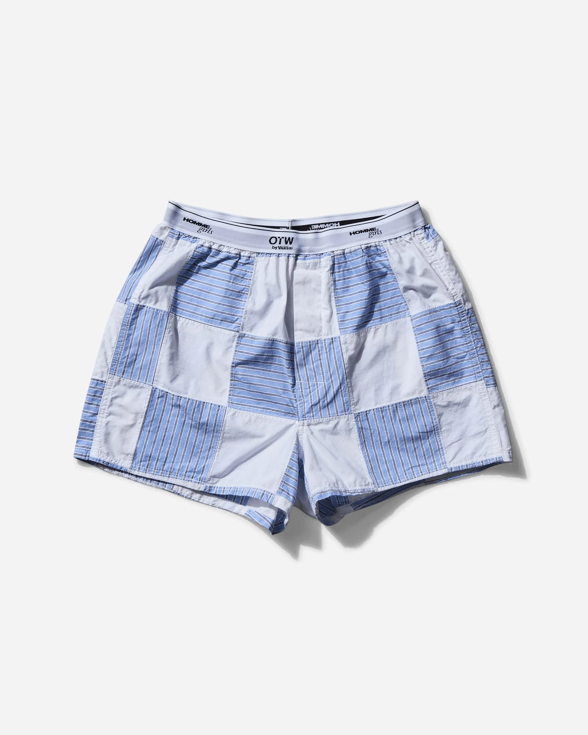 Women's HommeGirls Patchwork Boxer Shorts Azurine