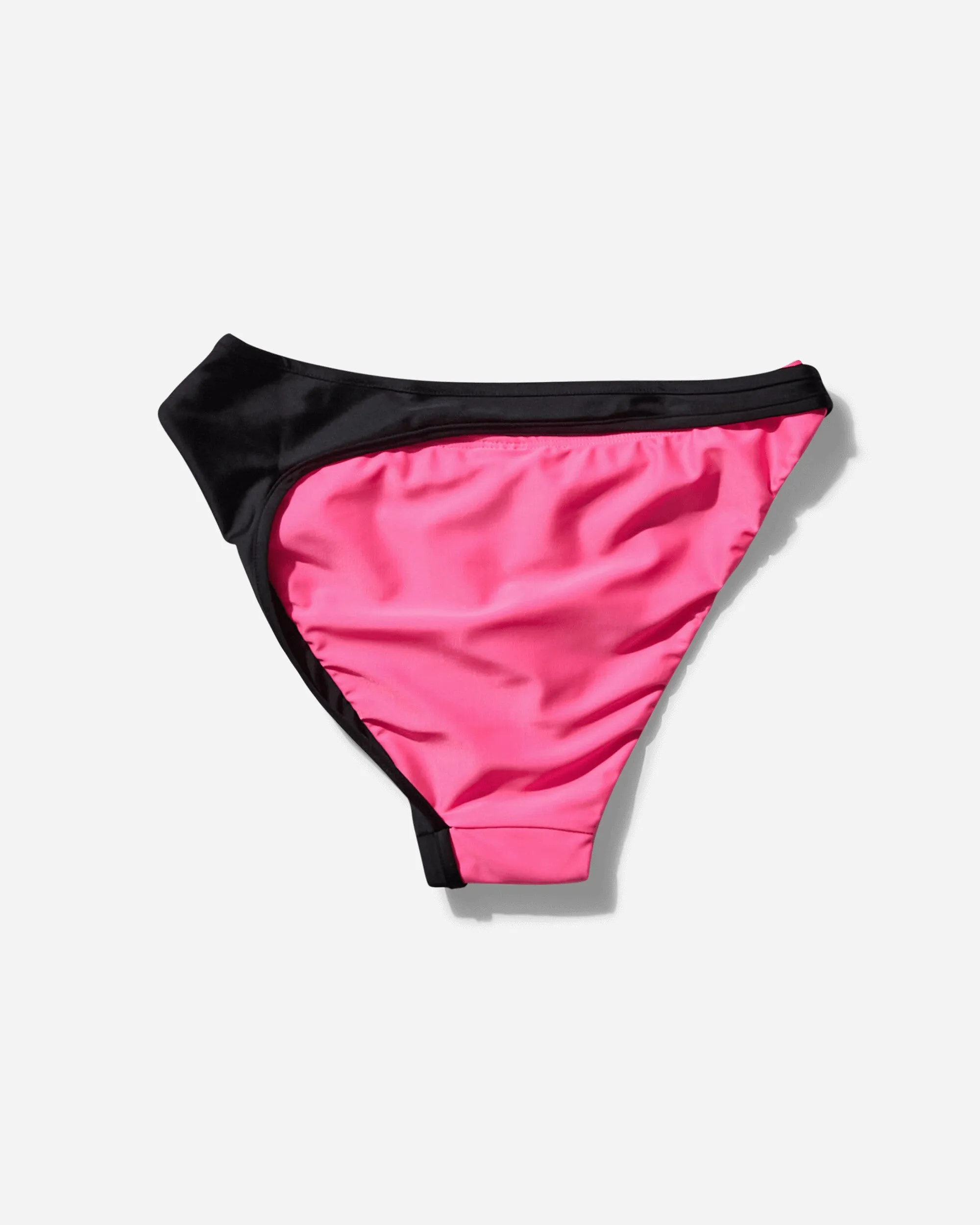 Women's Layered Bikini Bottom Pink / Black