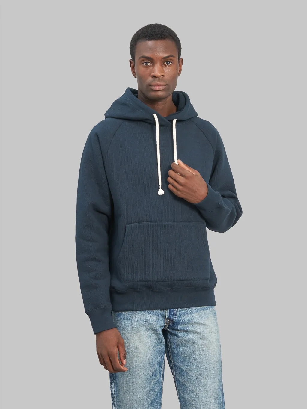 Wonder Looper Pullover Hoodie 876gsm Double Heavyweight French Terry Navy