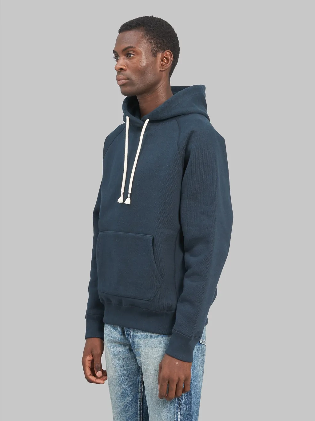 Wonder Looper Pullover Hoodie 876gsm Double Heavyweight French Terry Navy