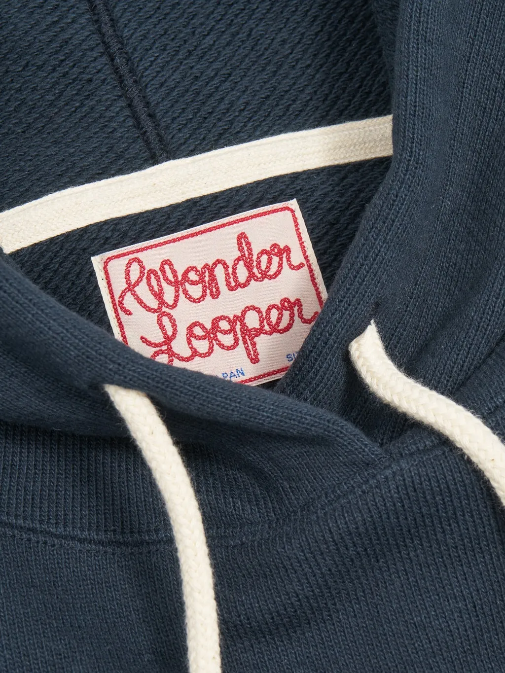 Wonder Looper Pullover Hoodie 876gsm Double Heavyweight French Terry Navy