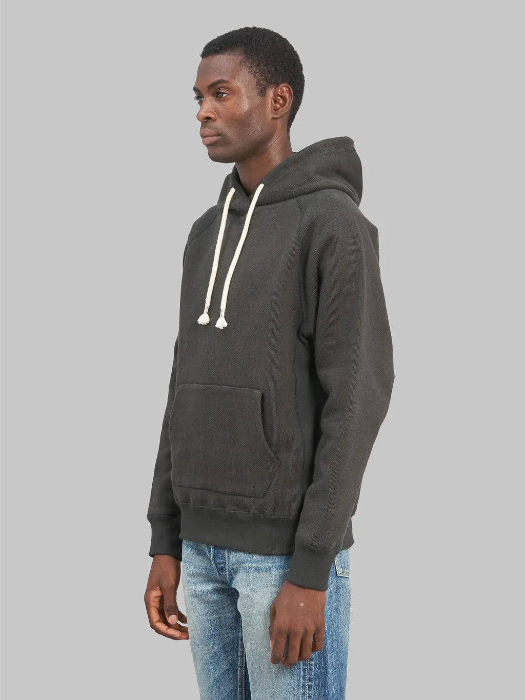 Wonder Looper Pullover Hoodie 876gsm Double Heavyweight French Terry Sumi Black