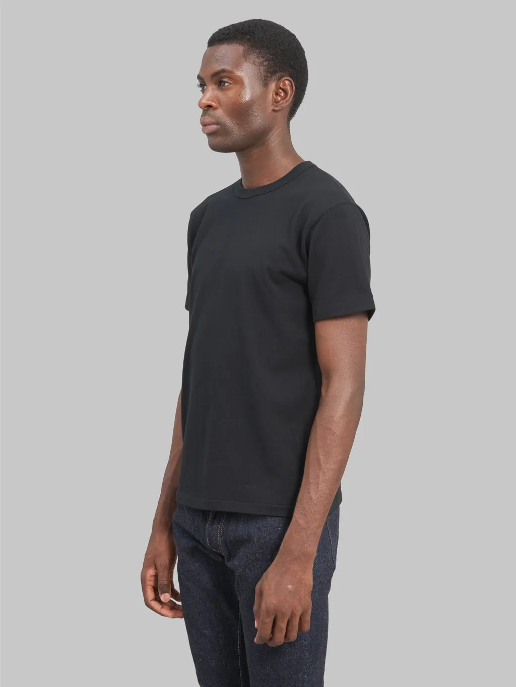 Wonder Looper Ultimate Pima Tsuriami Crewneck T-Shirt Black