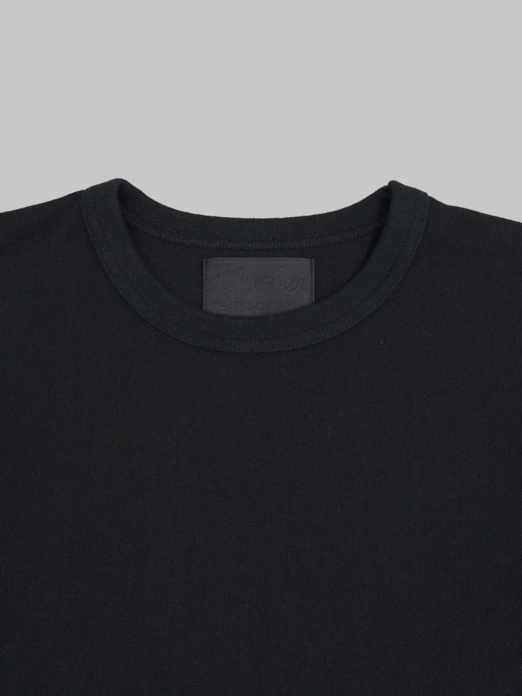 Wonder Looper Ultimate Pima Tsuriami Crewneck T-Shirt Black