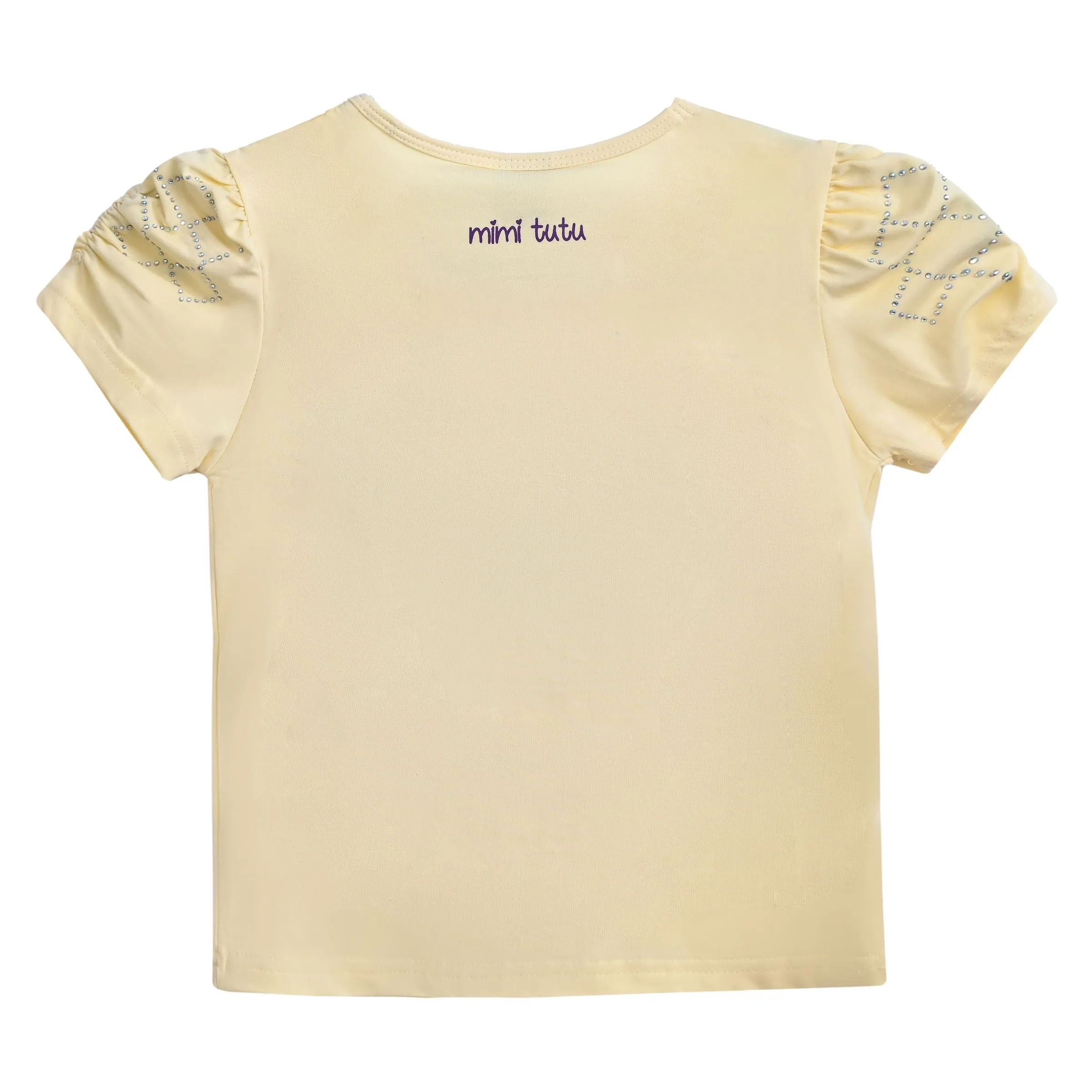Yellow Flowers Applique T-Shirt